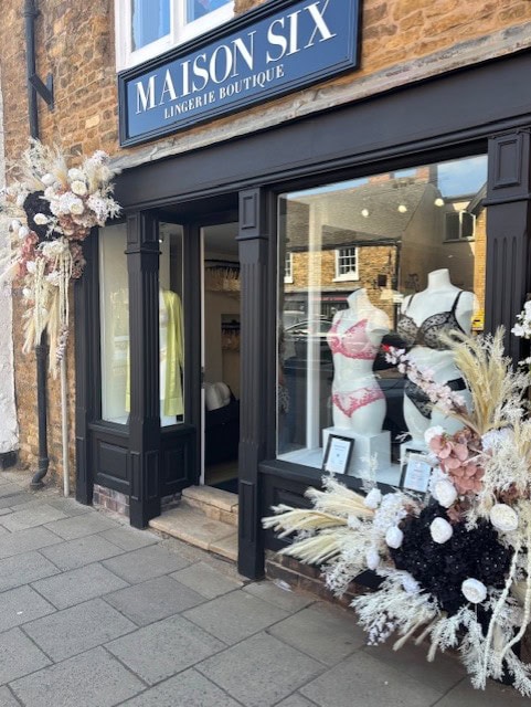 Floral installation by Petal Wild outside Maison Six boutique